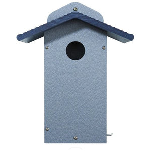 Bluebird House in Gray and Blue Recycled Plastic