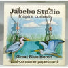Jabebo Great Blue Heron Earrings
