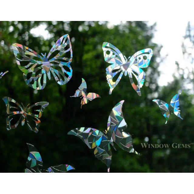 Butterfly Window Gems Decals-Set of 8 Decals