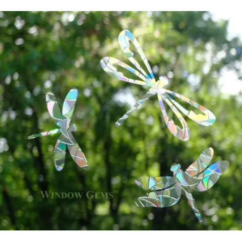 Image of Dragonfly Window Gems Decals-Set of 9 Decals