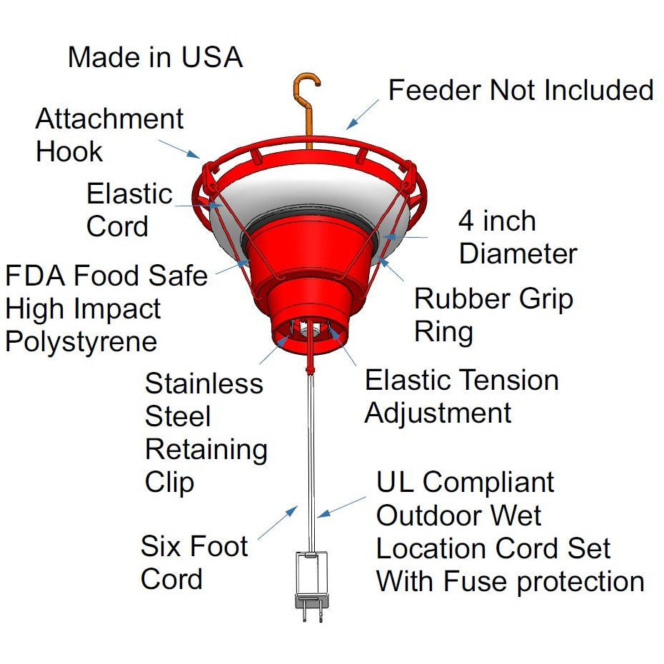 Hummer Hearth Hummingbird Feeder Heater (Feeder NOT included)
