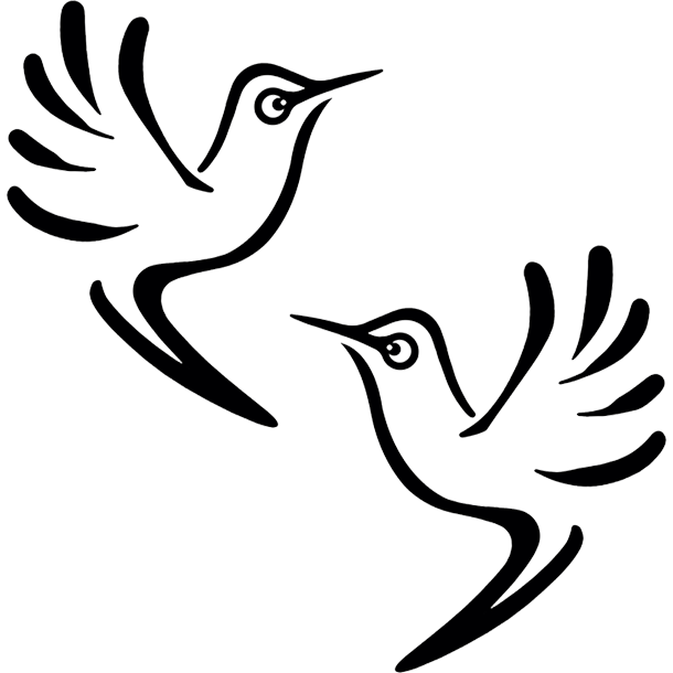 West Coast Fence Art - Double Hummingbird