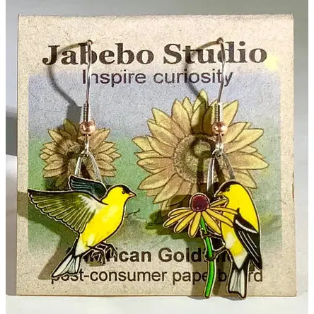 Jabebo American Goldfinch Earrings
