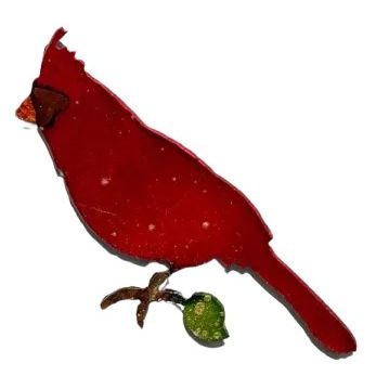 Cardinal Ornament from Bear Hill Studios