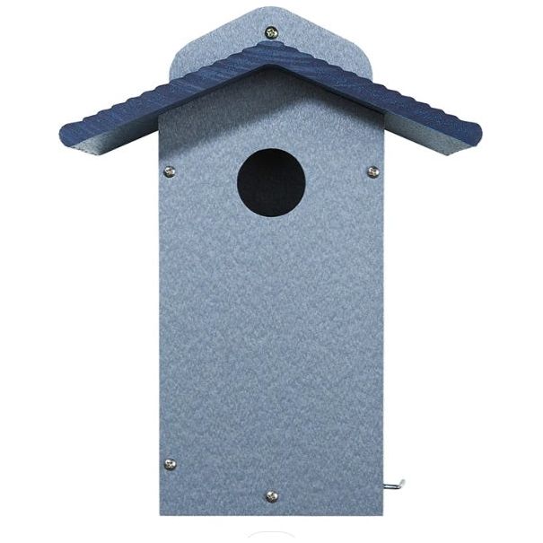 Bluebird House in Gray and Blue Recycled Plastic