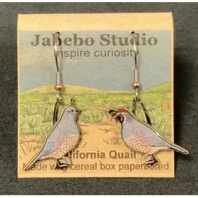 Jabebo California Quail Earrings