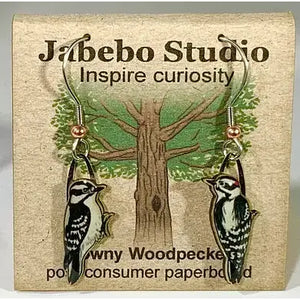 Jabebo Downy Woodpecker Earrings
