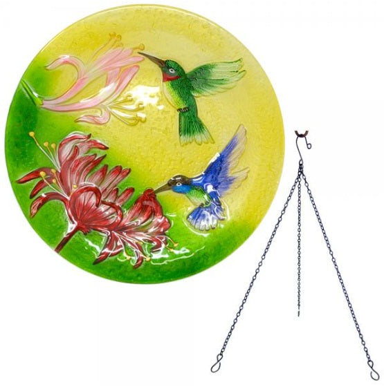 Fluttering Hummingbirds Hanging Bird Bath