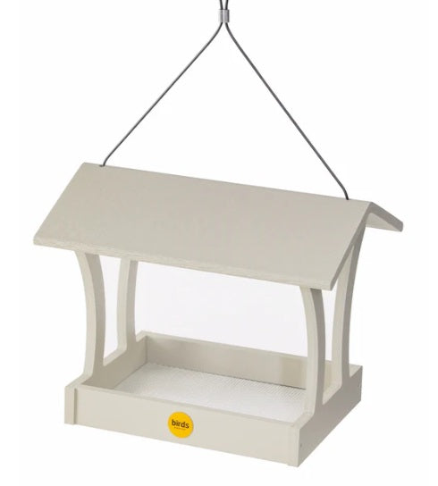 Fly-Thru Bird Feeder in Sea Salt Recycled Plastic