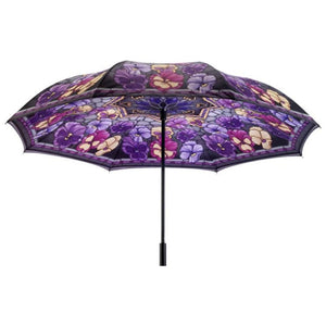 Umbrella Stained Glass Pansies by Galleria