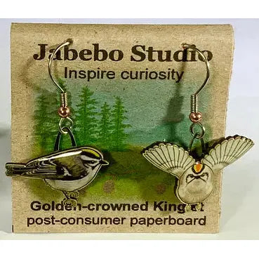 Jabebo Golden-Crowned Kinglet Earrings