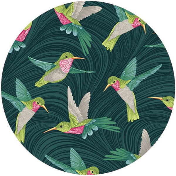 Andreas Silicone Trivet - Hummingbird and Waves – Backyard Bird Centre
