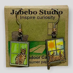 Jabebo Indoor Cat Earrings