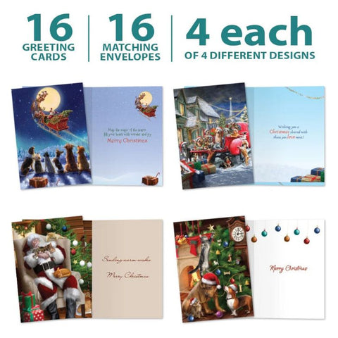 Image of Tree Free Christmas Cards - Santa Friends