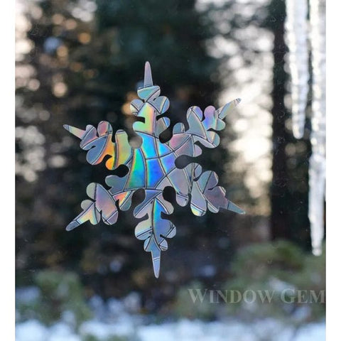 Image of Snowflakes Ornaments Window Gems Decals-Set of 9 Decals