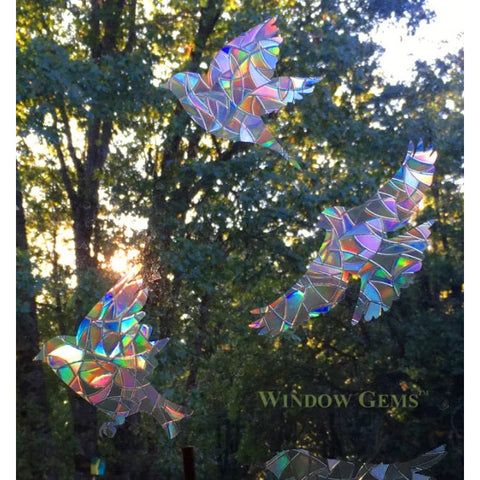 Image of Bird Window Gems Decals-Set of 7 Decals