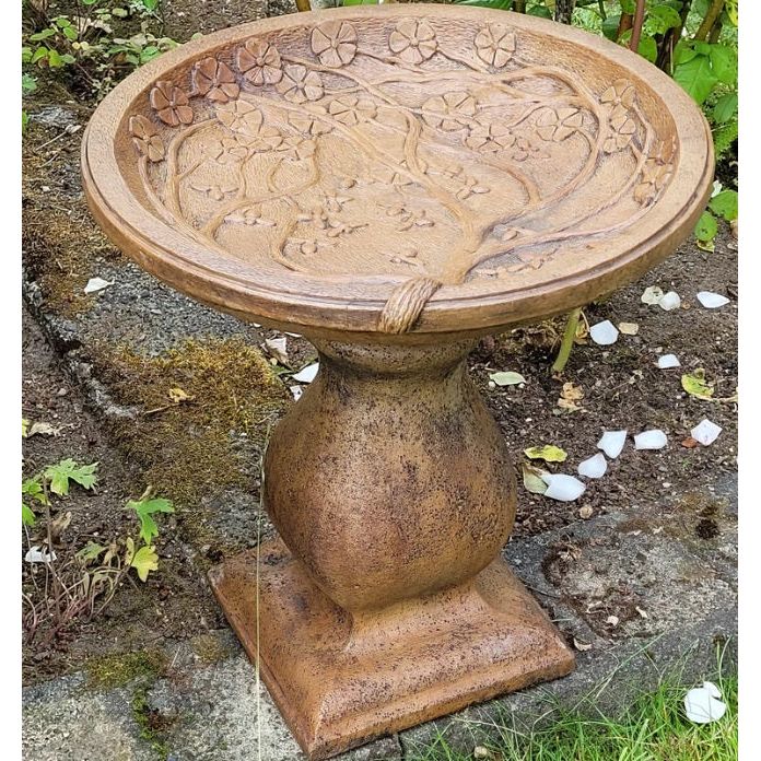 Cherry Blossom Bird Bath Small from Cast Art Studios