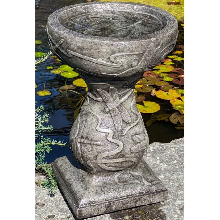 Dragonfly Patio Bird Bath from Cast Art Studios