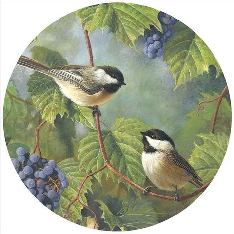 Andreas Silicone Trivet - Chickadees and Grapes