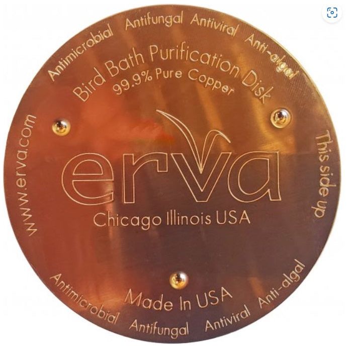 Antimicrobial Copper Bird Bath Purification Disk