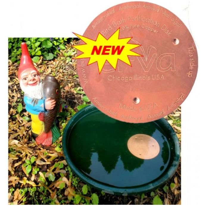 Antimicrobial Copper Bird Bath Purification Disk