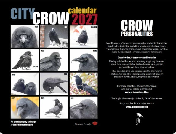City Crows Calendar 2027 by June Hunter