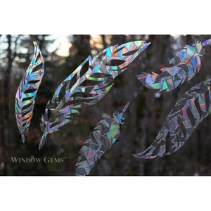 Feather Window Gems Decals-Set of 9 Decals