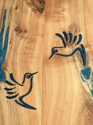 West Coast Fence Art - Double Hummingbird
