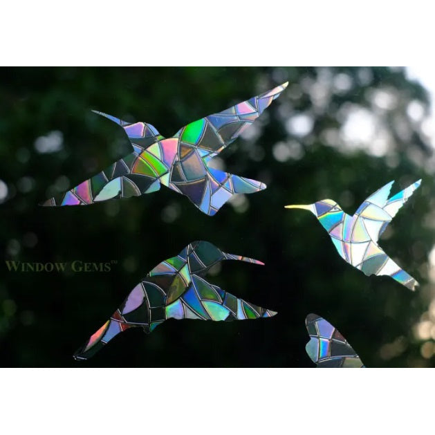 Hummingbird Window Gems Decals-Set of 7 Decals - Backyard Bird Centre