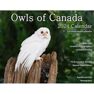 Owls of Canada Calendar 2024 by Kamala and Kyle Photography