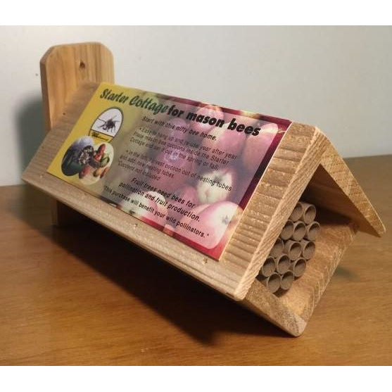 Mason Bee Starter Cottage with Straws