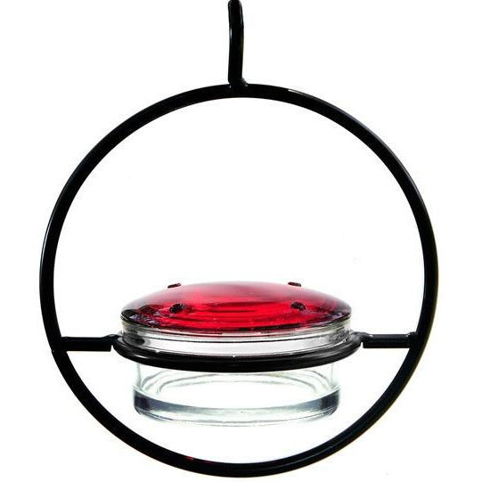 Recycled Glass and Metal Hanging Sphere Hummingbird Feeder