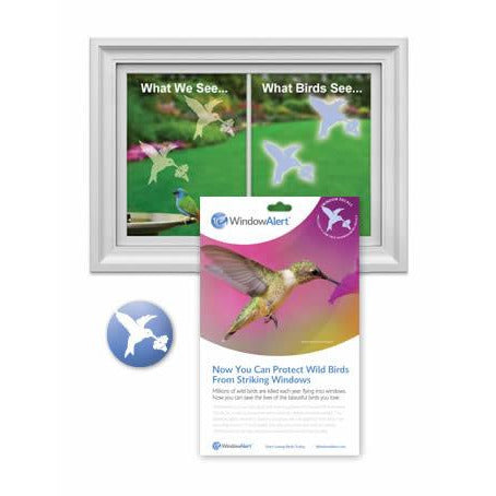 Hummingbird Window Alert Window Decals-Set of 8 Decals