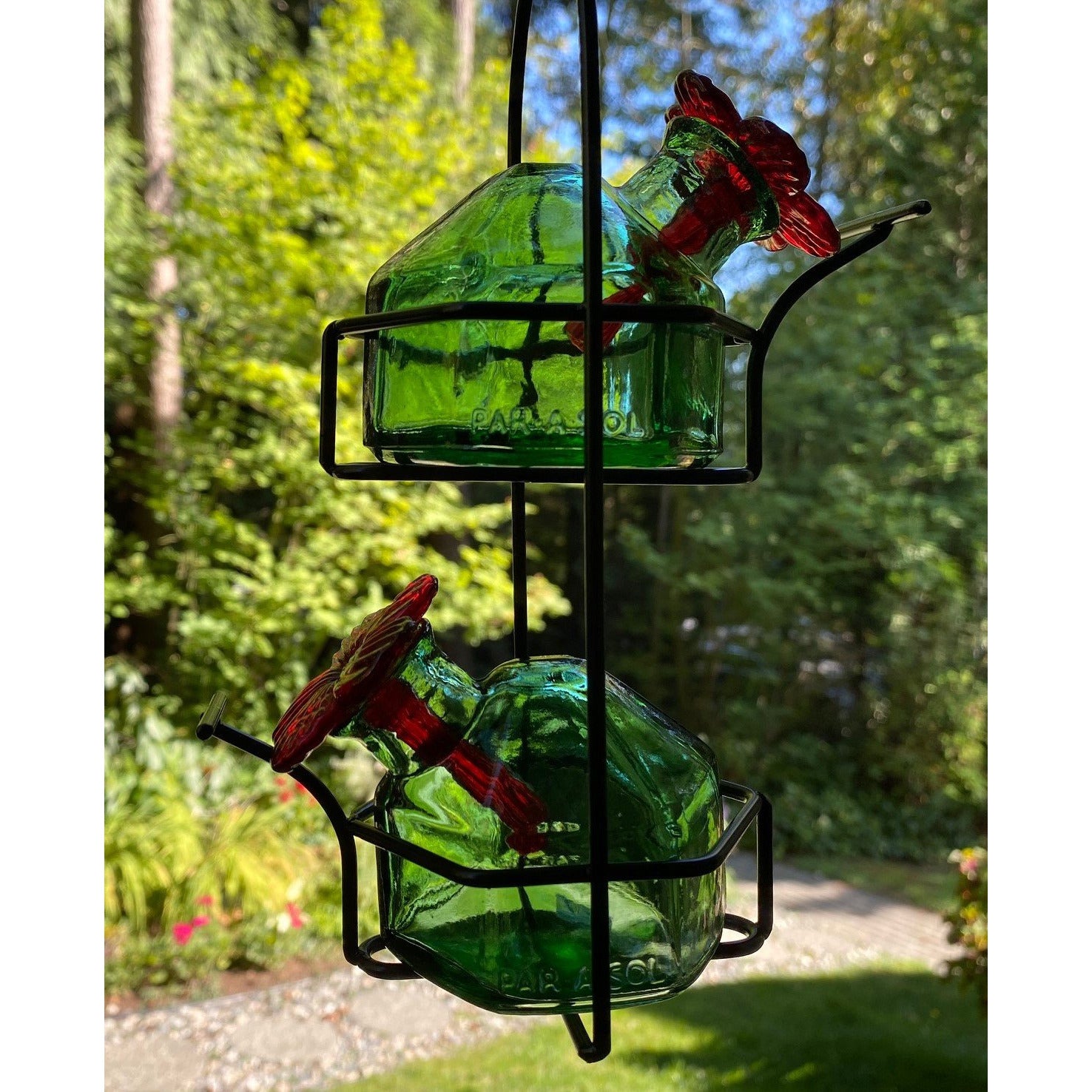 Parasol Bouquet Lunch Pail 2 Hummingbird Feeder