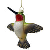 Male Rubythroat Hummingbird Ornament from Cobane C448
