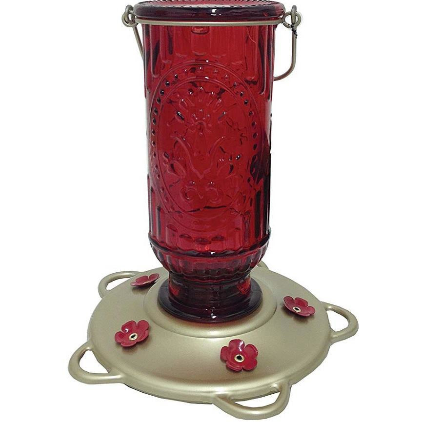 More Birds Red Vintage Hummingbird Feeder