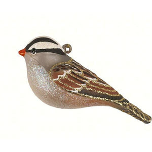 White-Crowned Sparrow Ornament from Cobane