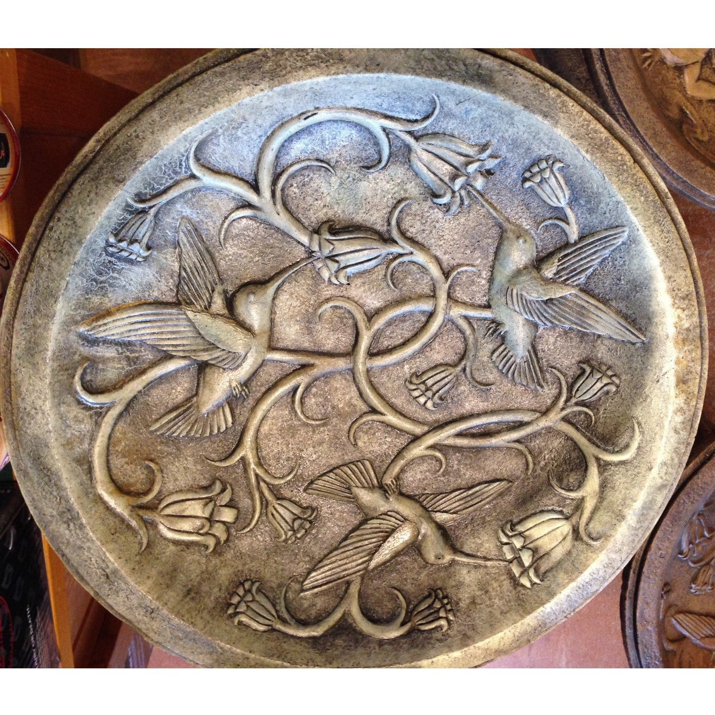 Hummingbird Bird Bath from Cast Art Studios