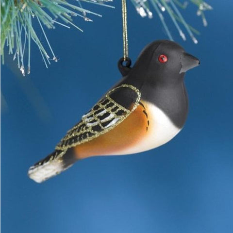 Rufous Sided Towhee Ornament from Cobane