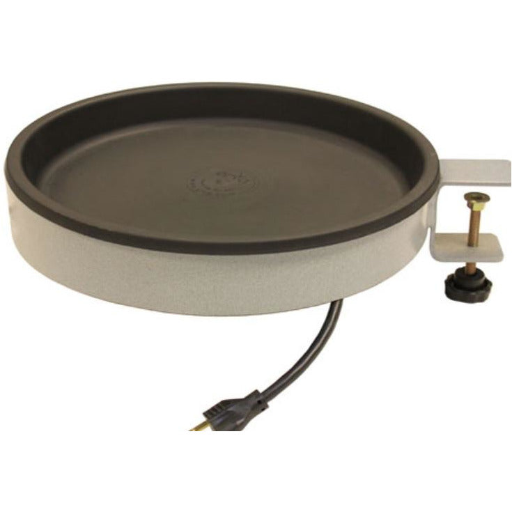 Erva Heated Bird Bath Dish with Deck Mount Bracket