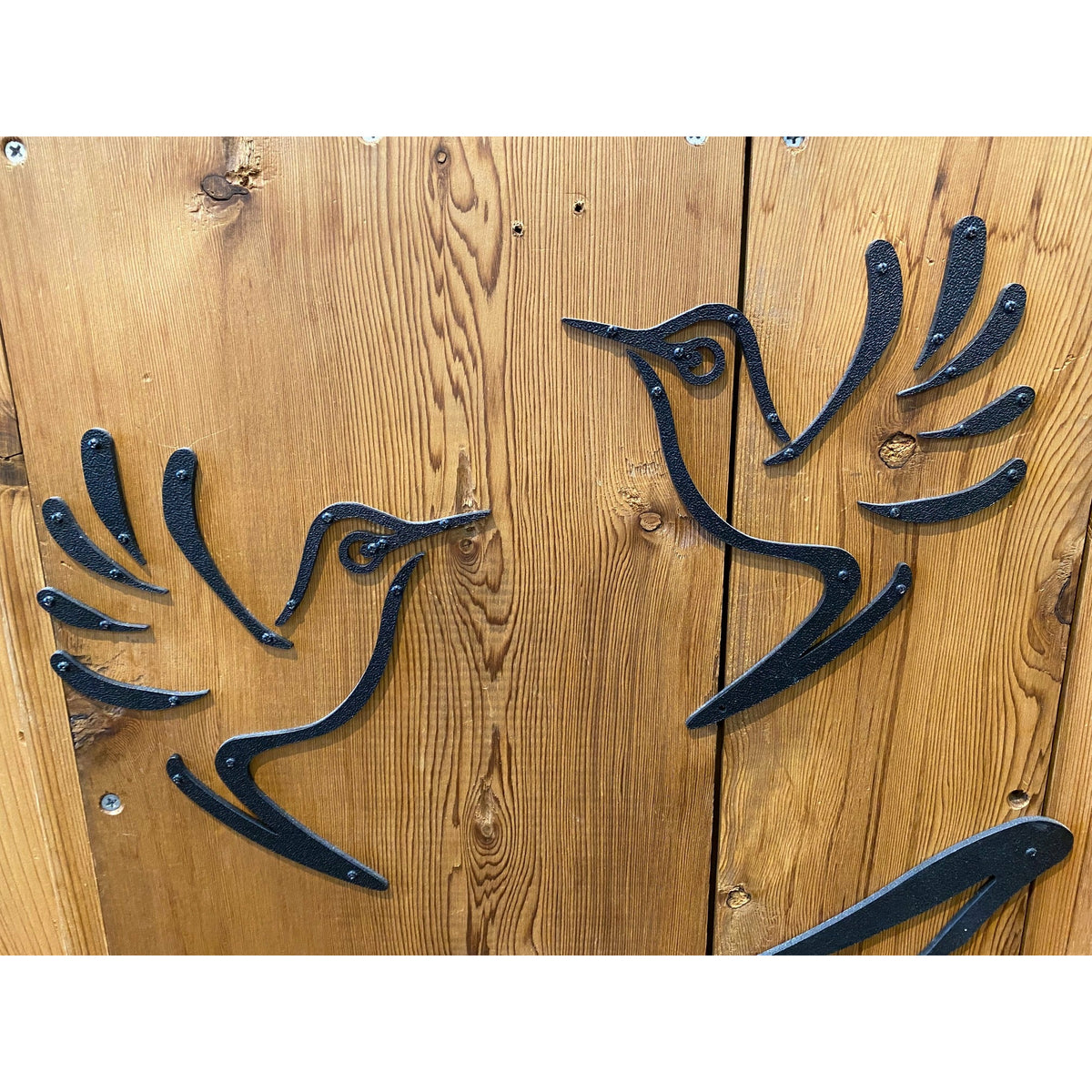 West Coast Fence Art - Double Hummingbird