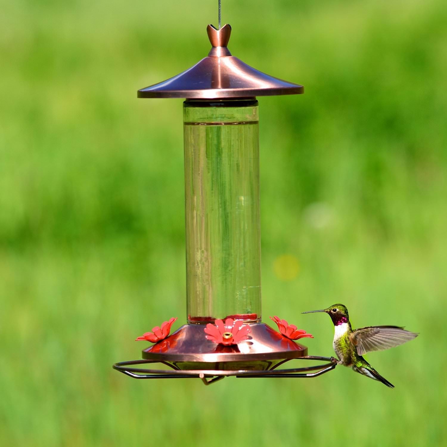 Brushed Copper Hummingbird Feeder