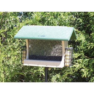 Recycled 7 Quart Hopper w/Suet Cages