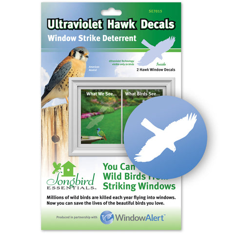 Hawk Window Alert Window Decals-Set of 4 Decals